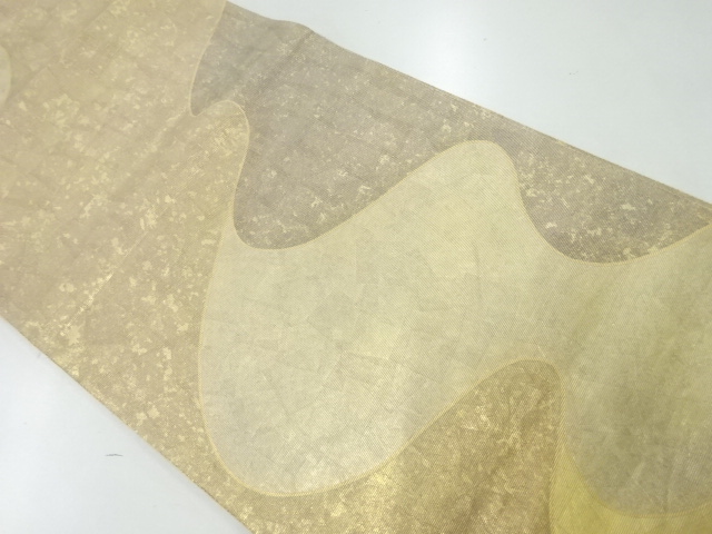 JAPNAESE KIMONO / ANTIQUE FUKURO OBI / SILK / SHELL INLAY / WOVEN STREAM